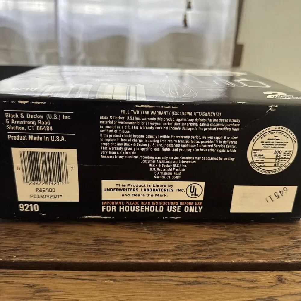 Black & Decker Handy Mixer Cordless Beater compact Wall Mount  New Open Box